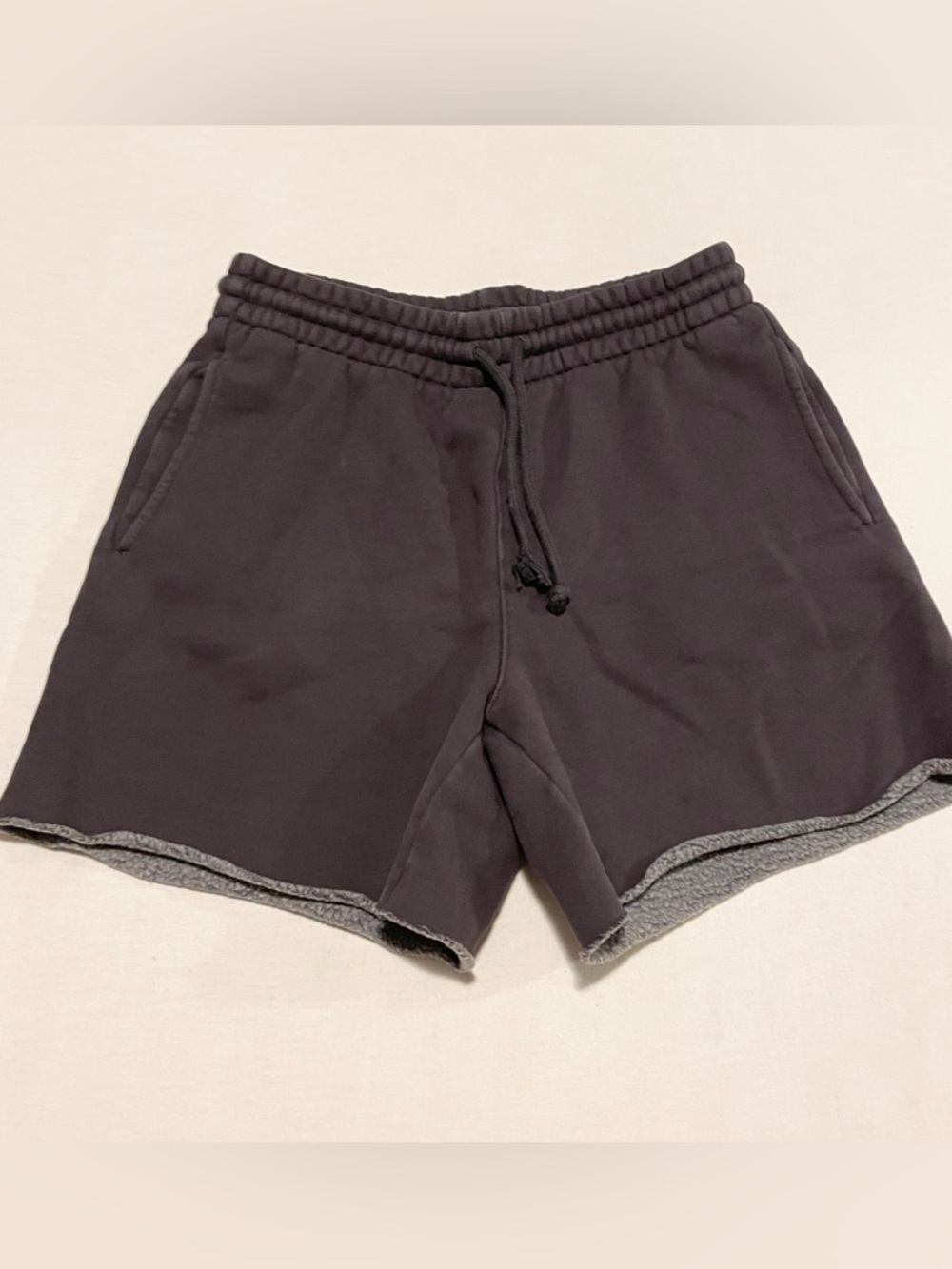Aritzia Tna CozyAF Fleece Perfect Hi-Rise Shorts Raw Hem S
